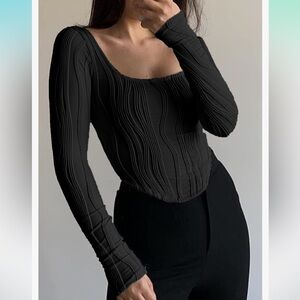 Ribbed Long Sleeve Crop top